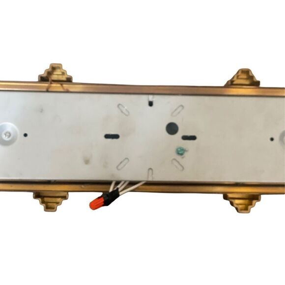 Art Deco Style Chevron Design Vanity Light Sconse Solid Brass Vintage - Picture 8 of 10